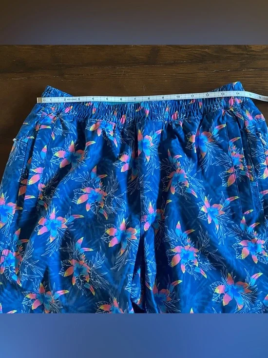 Birddogs Men’s Blue & Pink Floral Lined Gym Shorts 7” Athletic Pockets Sz LARGE - Picture 13 of 16